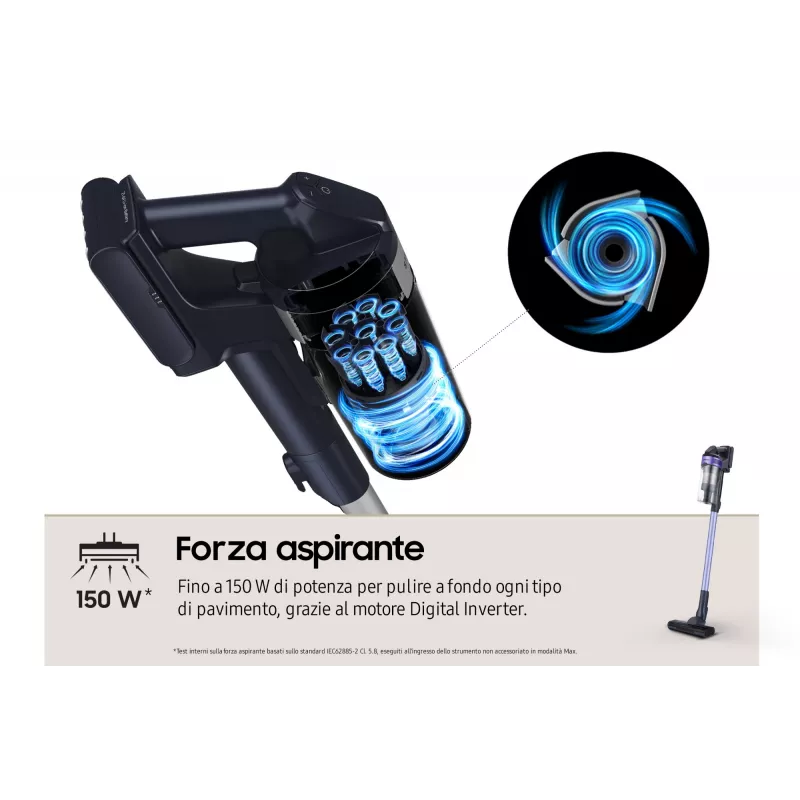 Samsung VS15A6031R4 Stielsauger Akku Trocken Beutellos 0.8 L Schwarz