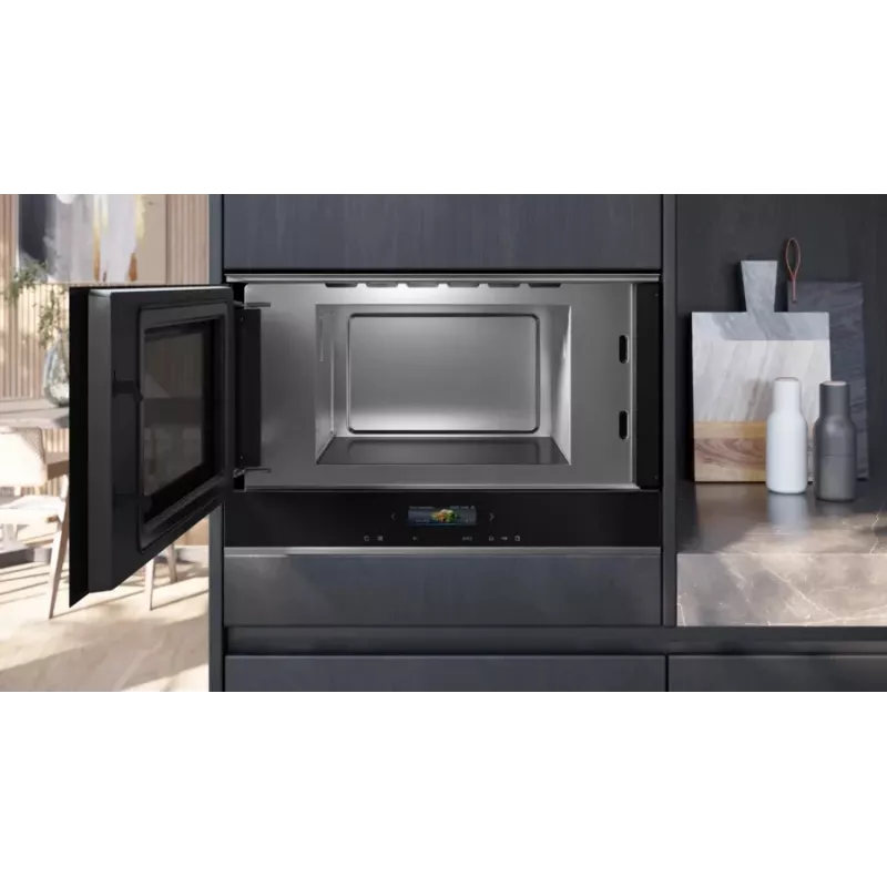 Siemens iQ700 BF722L1B1 Mikrowelle Schwarz Solo-Mikrowelle Einbau 21 l 900 W