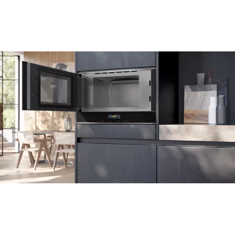Siemens iQ700 BF722L1B1 Mikrowelle Schwarz Solo-Mikrowelle Einbau 21 l 900 W
