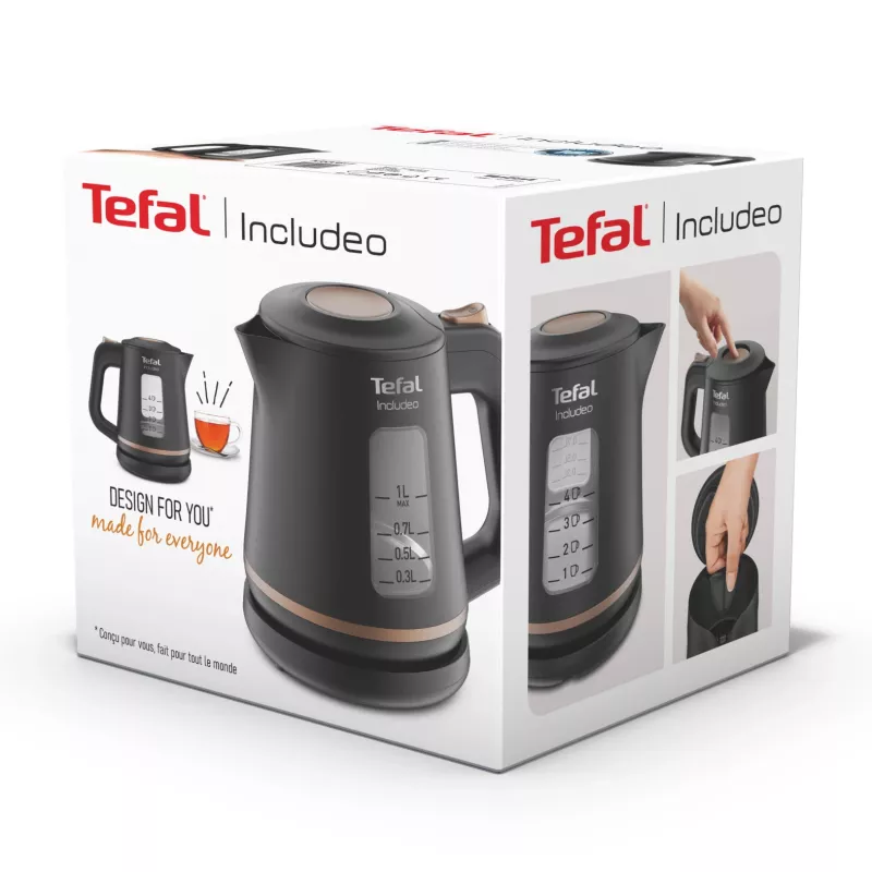 Tefal Includeo KI5338 Wasserkocher 1 L 2400 W Schwarz