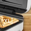 Sandwichtoaster Tefal SW7011 — 850 W, Edelstahl und Weiß, kompakt 238×276×98 mm