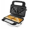 Sandwichtoaster Tefal SW7011 — 850 W, Edelstahl und Weiß, kompakt 238×276×98 mm