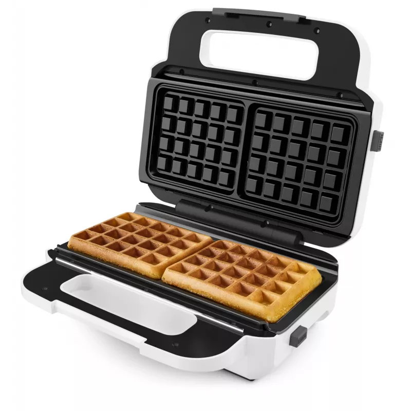 Sandwichtoaster Tefal SW7011 — 850 W, Edelstahl und Weiß, kompakt 238×276×98 mm