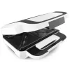Sandwichtoaster Tefal SW7011 — 850 W, Edelstahl und Weiß, kompakt 238×276×98 mm