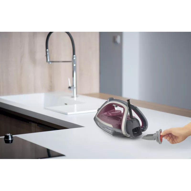 Tefal Ultragliss Anti-Calc Plus FV6840 Dampfbügeleisen, 2800 W, lila, silber
