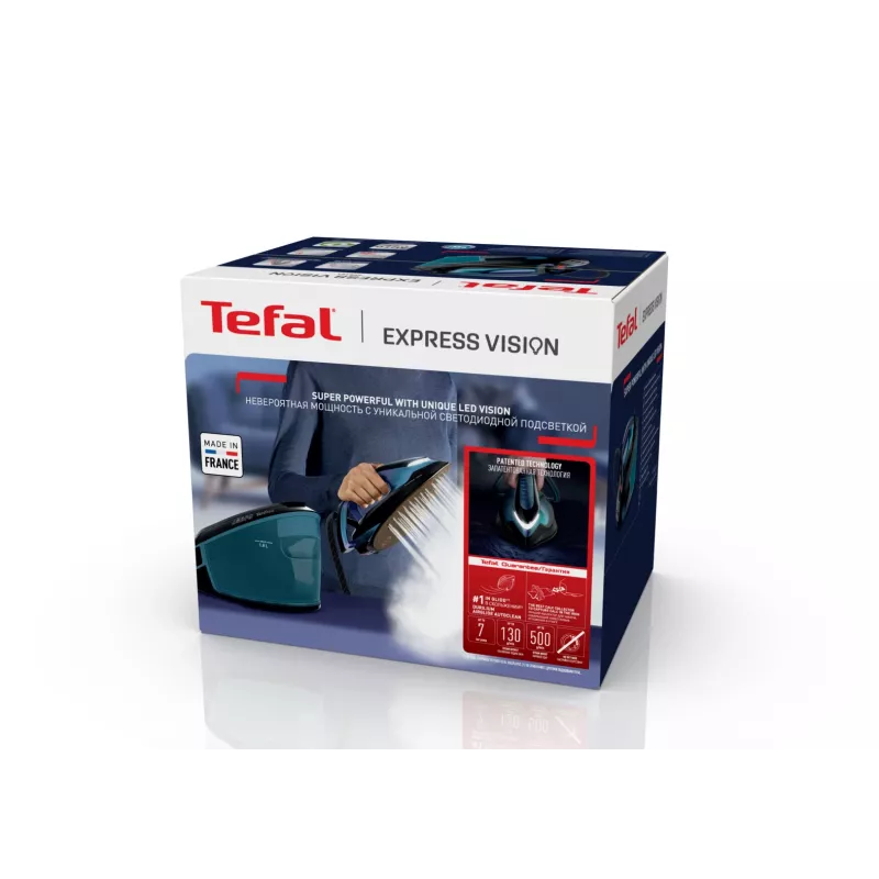 Tefal Express Vision SV8151 2800 W 1,8 l Durilium AirGlide Autoclean-Bügelsohle Blau, Schwarz