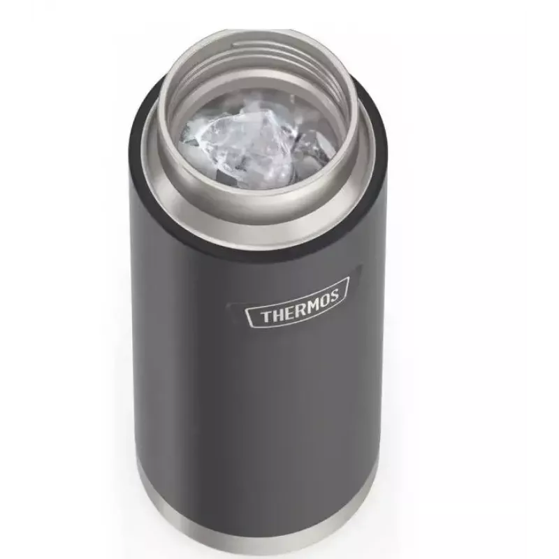 Thermos-Reisebecher THERMOS 130101, vakuumisolierte Thermoflasche 710 ml, Edelstahl, schwarz