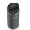 Thermos-Reisebecher THERMOS 130101, vakuumisolierte Thermoflasche 710 ml, Edelstahl, schwarz