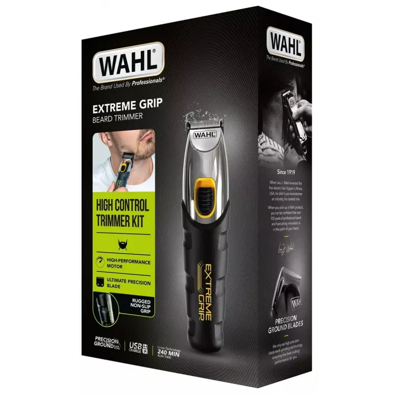 Haarschneider Wahl Extreme Grip AC/Akku, kabellos, Li-Ion, 240 min Laufzeit, 12 Längeneinstellungen, Edelstahlklinge, Schnittbreite 3 cm, schwarz