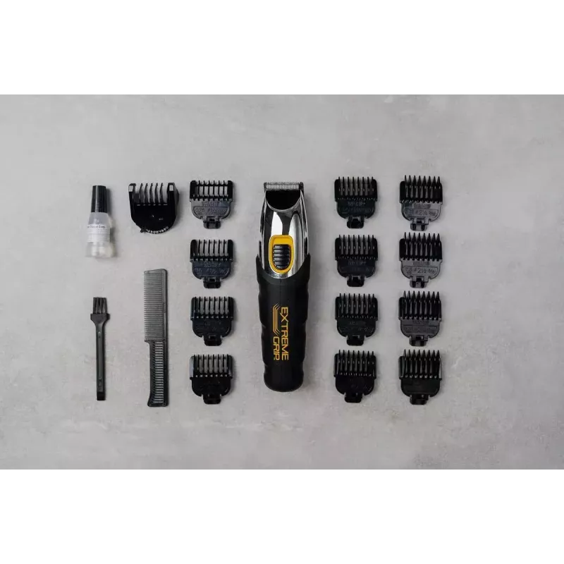 Haarschneider Wahl Extreme Grip AC/Akku, kabellos, Li-Ion, 240 min Laufzeit, 12 Längeneinstellungen, Edelstahlklinge, Schnittbreite 3 cm, schwarz