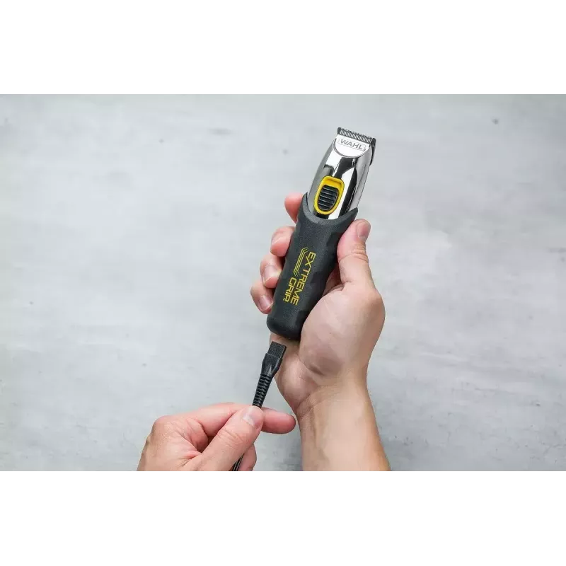 Haarschneider Wahl Extreme Grip AC/Akku, kabellos, Li-Ion, 240 min Laufzeit, 12 Längeneinstellungen, Edelstahlklinge, Schnittbreite 3 cm, schwarz
