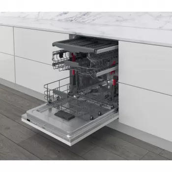 Whirlpool WI 7020 PF Vollintegrierter Geschirrspüler 14 Maßgedecke Silber