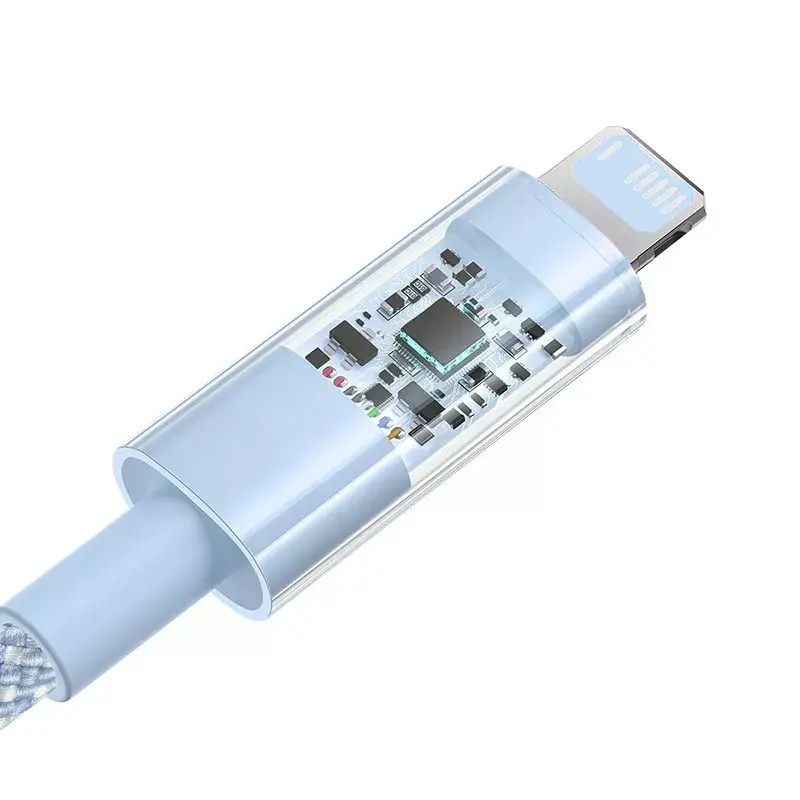 USB-Kabel Baseus Gem P10373003311-01 — 2 m, 2,4 A, Lightning auf USB-A, Nylonummantelung, blau