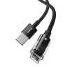 USB-Ladekabel Baseus Gem P10373003111-00, 1 m, 2,4 A, Nylonummantelung, Lightning, USB-A, Schwarz