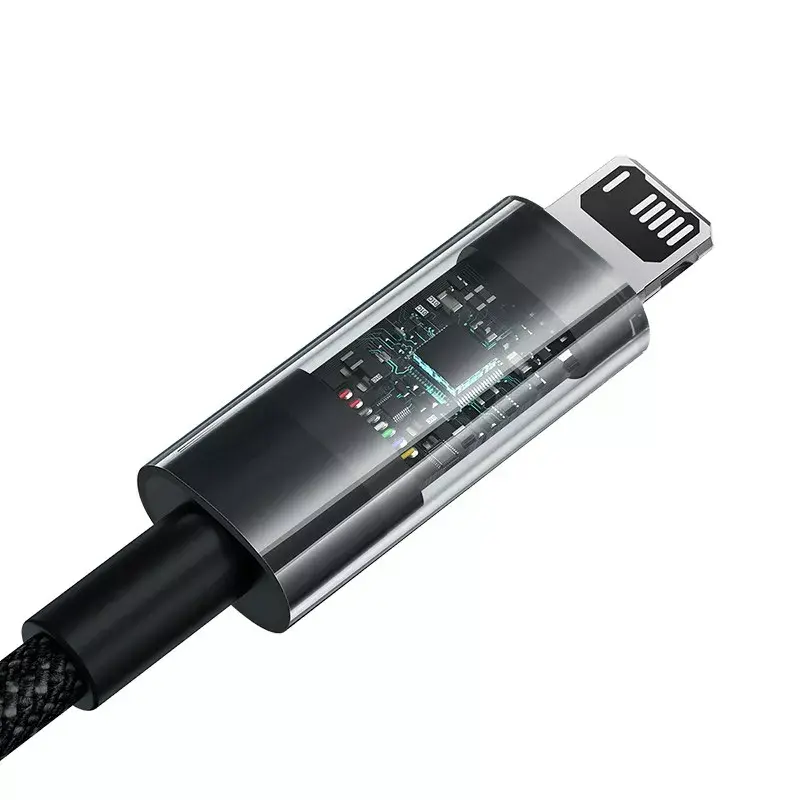 USB-Ladekabel Baseus Gem P10373003111-00, 1 m, 2,4 A, Nylonummantelung, Lightning, USB-A, Schwarz