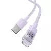 USB-Kabel Baseus Gem P10373003511-00 — 1 m Nylon, Lightning auf USB-A, 2,4 A Schnellladung, lila