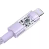 USB-Kabel Baseus Gem P10373003511-00 — 1 m Nylon, Lightning auf USB-A, 2,4 A Schnellladung, lila