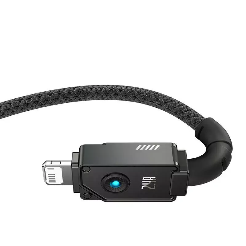 USB-A-auf-Lightning-Kabel Baseus P10355802111-00 — 1 m, 5V/2.4A, USB PD, Aramidfaser, Schwarz
