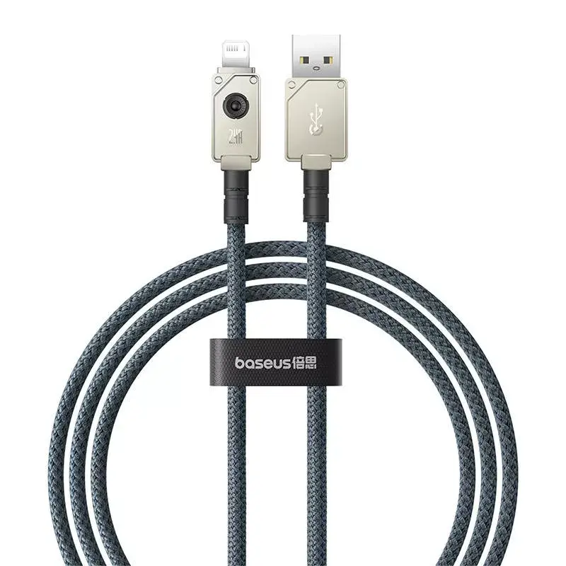 USB-A-auf-Lightning-Kabel Baseus 1 m 5 V 2,4 A Weiß, USB PD, 480 Mbit/s