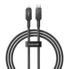 USB-C-auf-Lightning-Kabel Baseus Unbreakable 1m 20W – Aramidfaser, 480 Mbit/s, Schwarz