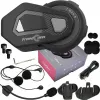 Headset FreedConn T-MAX S V4 PRO SINGLE — Bluetooth 5.1, Intercom bis 1000 m, UKW-Radio, 11 h Sprechzeit, LiPo 500 mAh