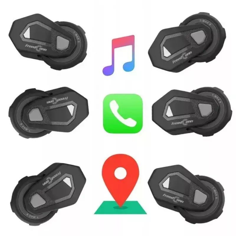Headset FreedConn T-MAX S V4 PRO SINGLE — Bluetooth 5.1, Intercom bis 1000 m, UKW-Radio, 11 h Sprechzeit, LiPo 500 mAh