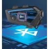 Motorrad-Intercom-Headset FreedConn FX Schwarz — Bluetooth 5.0, IP67, Reichweite 2000 m, 30 h Sprechzeit