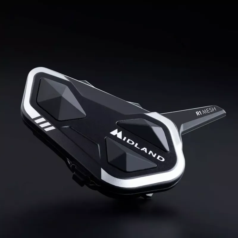 Midland R1 Mesh-Intercom Maximale Reichweite 2000 m Wasserdicht Schwarz Weiß