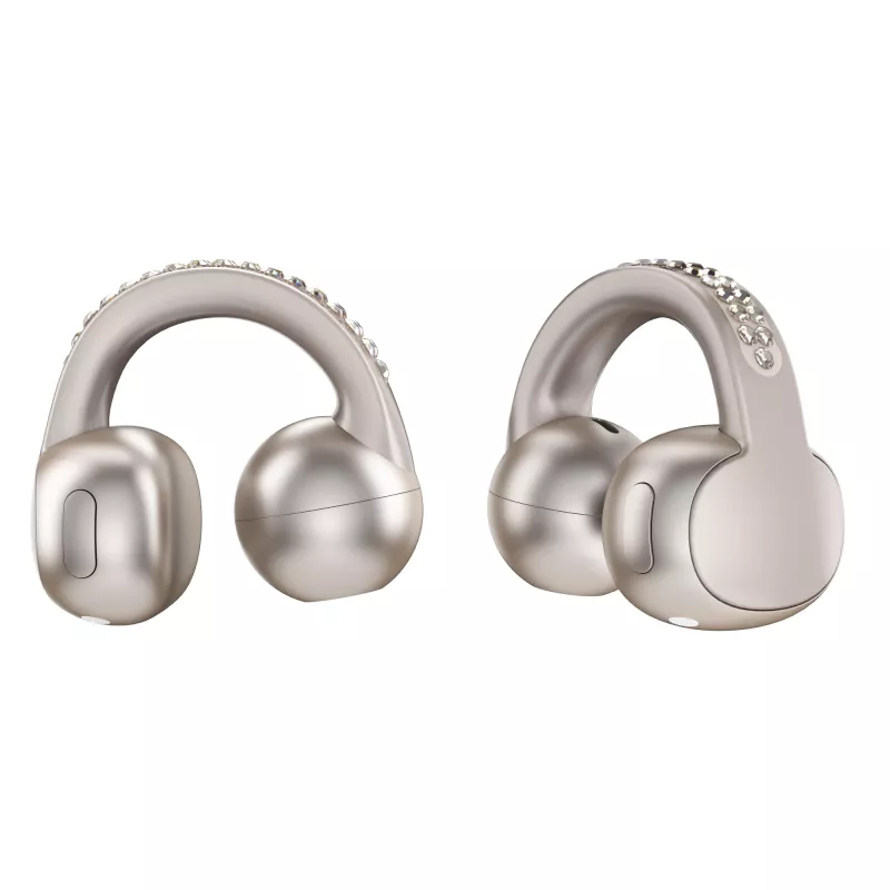 Headset Motorola Moto Buds Loop Bluetooth Ear-Clip-On binaural, Dolby Atmos, Bluetooth 5.0, ANC, 8 h Wiedergabe, Ladecase 520 mAh, Beige