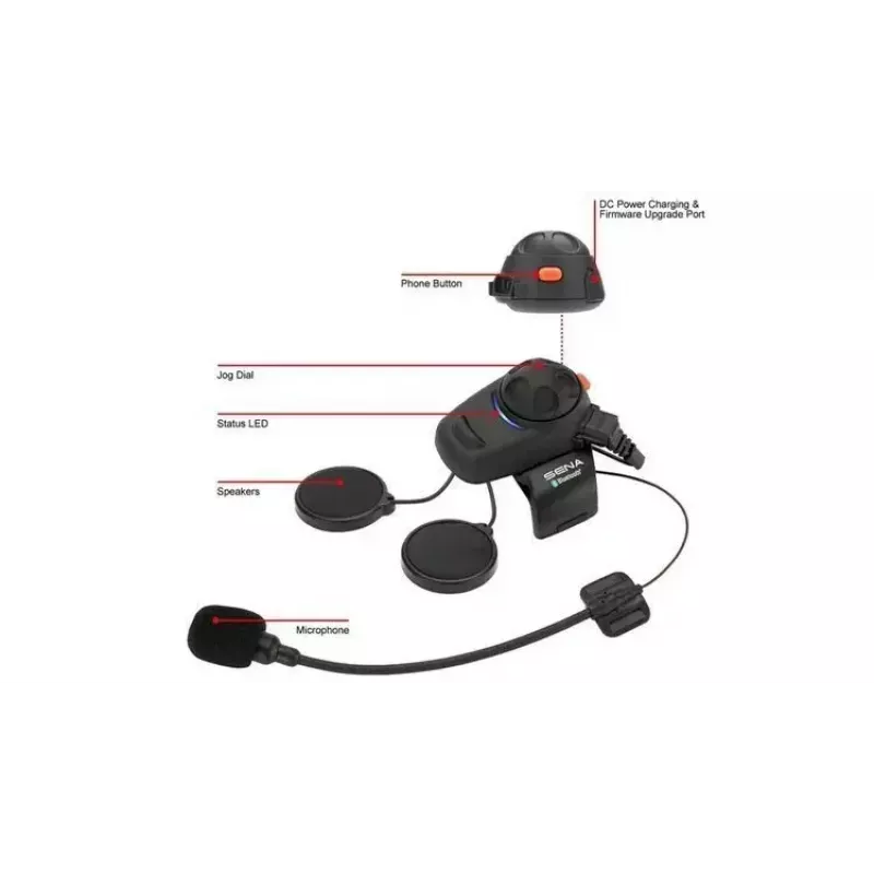 Motorrad-Bluetooth-Gegensprechanlage Sena SMH5-10 – Helm-Kommunikator für Fahrer-zu-Sozius- und Telefonverbindung
