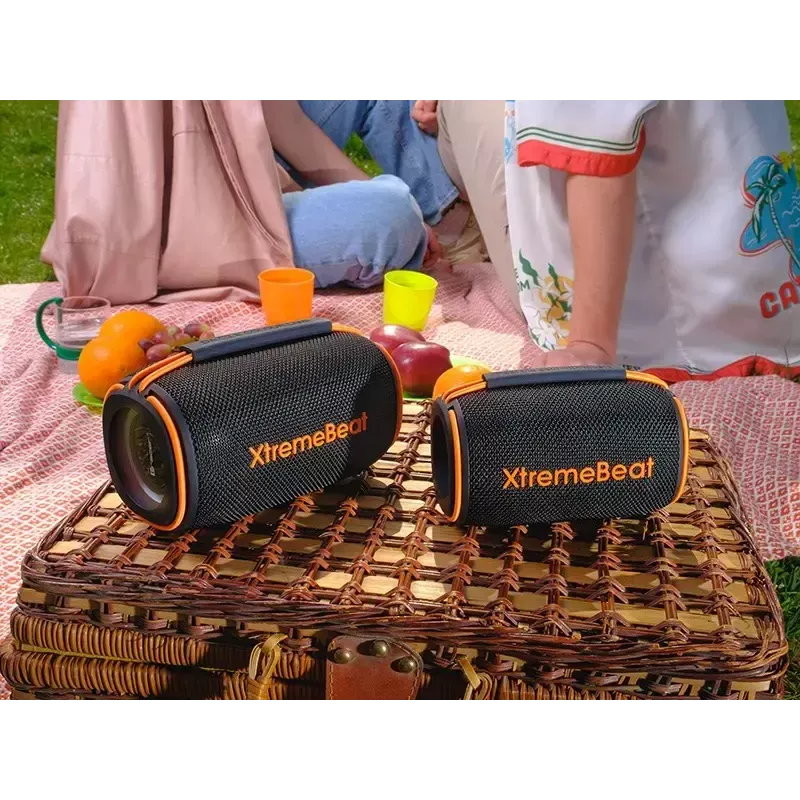 Stereo-Tragbarer-Lautsprecher TRACER XtremeBeat TWS — 15 W, IPX6, Bluetooth 5.3, 6 h, AUX/USB, Mikrofon