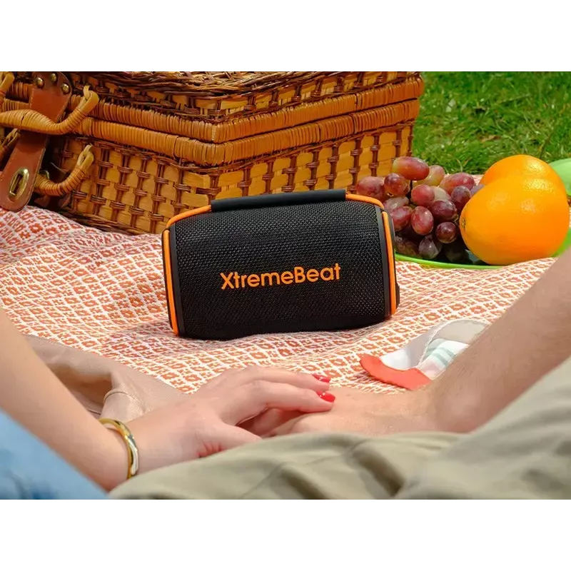 Stereo-Tragbarer-Lautsprecher TRACER XtremeBeat TWS — 15 W, IPX6, Bluetooth 5.3, 6 h, AUX/USB, Mikrofon