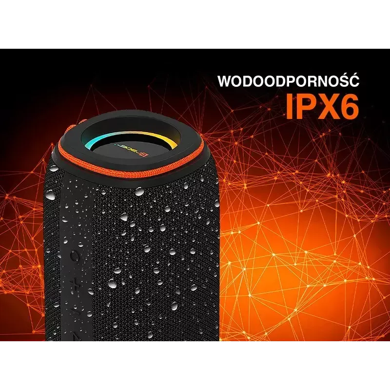 Tragbarer Stereo-Lautsprecher TRACER XtraVox XL TWS BT RGB — 25 W RMS, IPX6, Bluetooth 5.3, AUX, USB-A