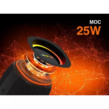 Tragbarer Stereo-Lautsprecher TRACER XtraVox XL TWS BT RGB — 25 W RMS, IPX6, Bluetooth 5.3, AUX, USB-A