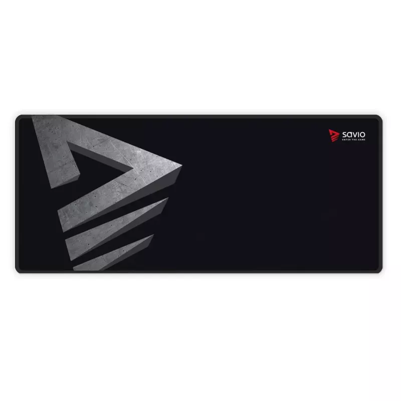 Gaming-Mauspad SAVIO Precision Control L — 700×300×3 mm, Gummi, schwarz, gemusterte Oberfläche
