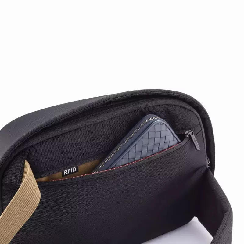 Diebstahlsicherer Rucksack XDDESIGN Bobby Sling – Schwarz, wasserabweisend, RFID-Taschen, Tablet-Fach, 4 l, 530 g