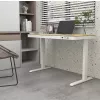 Tuckano elektrisch höhenverstellbarer Schreibtisch ET119W-C weiß/Eiche