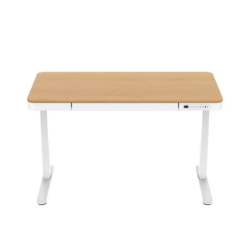 Tuckano elektrisch höhenverstellbarer Schreibtisch ET119W-C weiß/Eiche