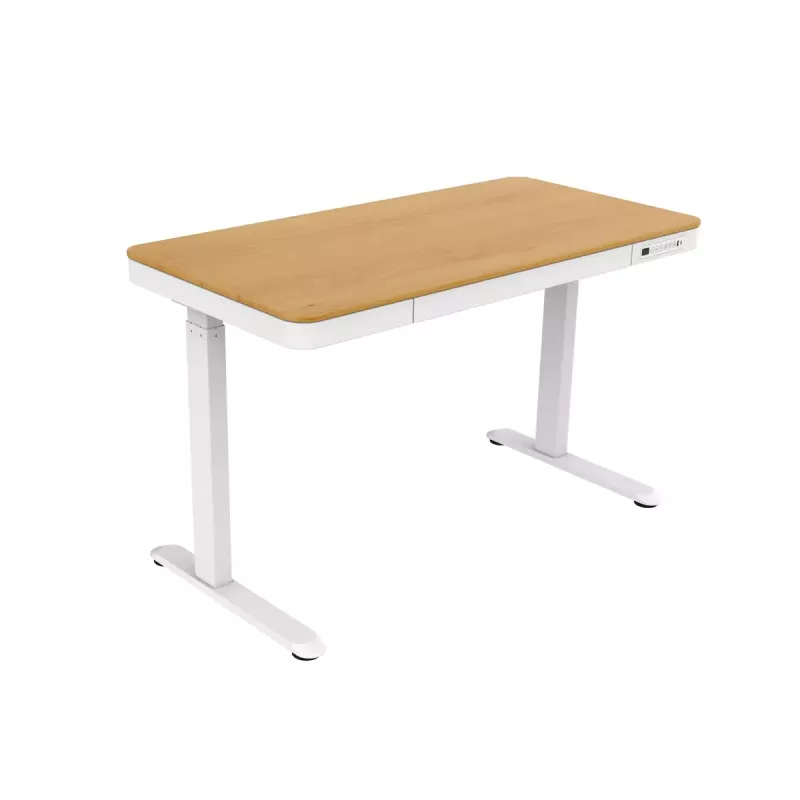 Tuckano elektrisch höhenverstellbarer Schreibtisch ET119W-C weiß/Eiche
