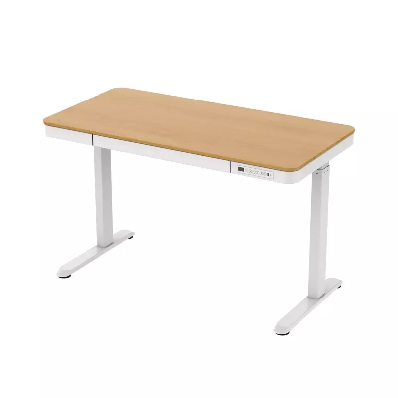 Tuckano elektrisch höhenverstellbarer Schreibtisch ET119W-C weiß/Eiche