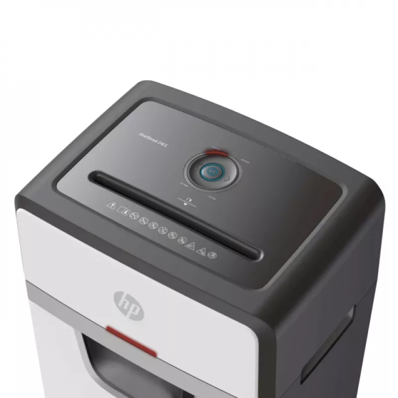 HP OneShred 24CC Aktenvernichter Partikelschnitt 65 dB 22 cm Weiß, Schwarz