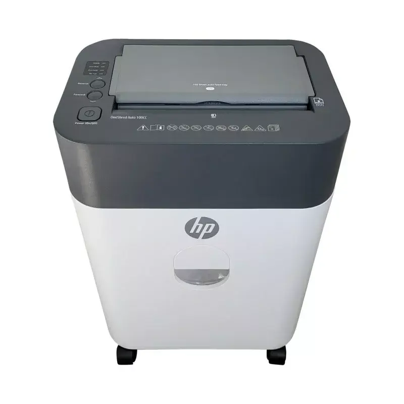 HP OneShred Auto 100CC Aktenvernichter Kreuzschnitt 68 dB 22 cm Weiß