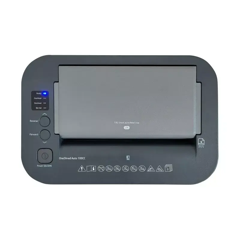 HP OneShred Auto 100CC Aktenvernichter Kreuzschnitt 68 dB 22 cm Weiß