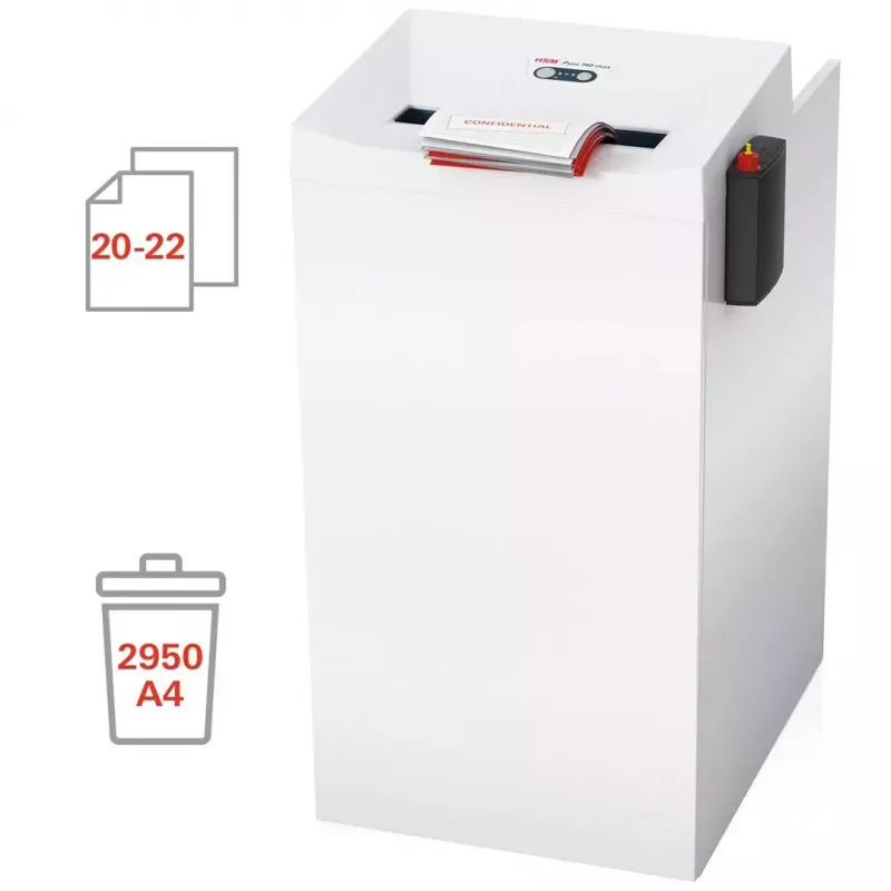 Aktenvernichter HSM PURE 740, Partikelschnitt 4,5 x 30 mm, Kapazität 20–22 Blatt