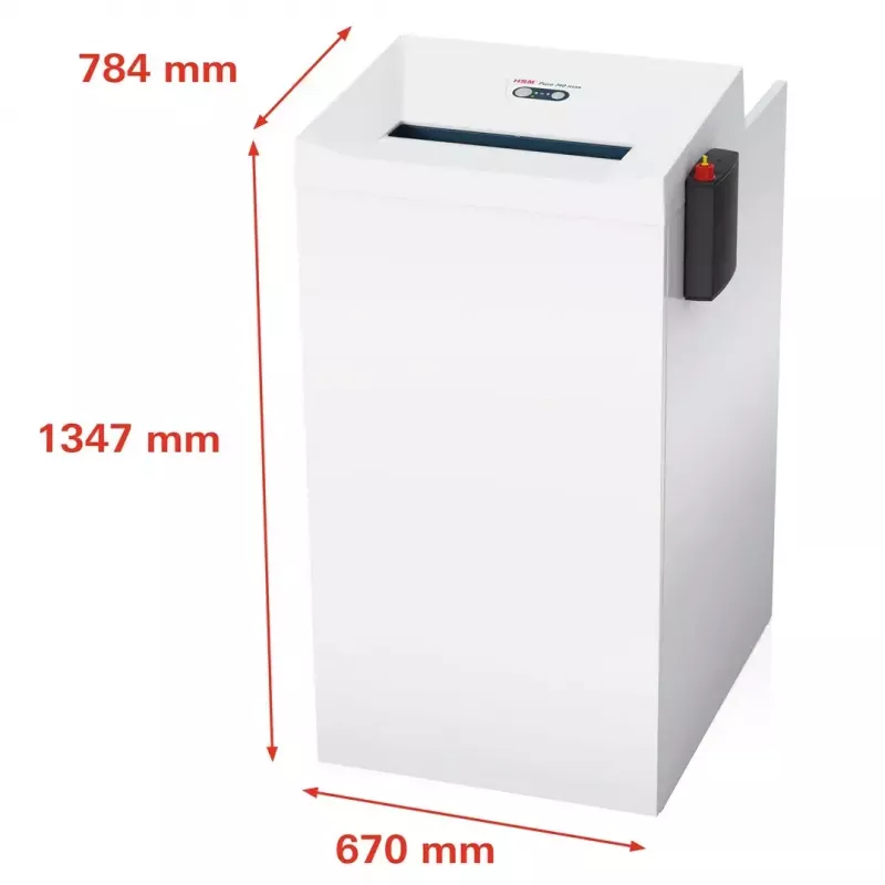 Aktenvernichter HSM PURE 740, Partikelschnitt 4,5 x 30 mm, Kapazität 20–22 Blatt
