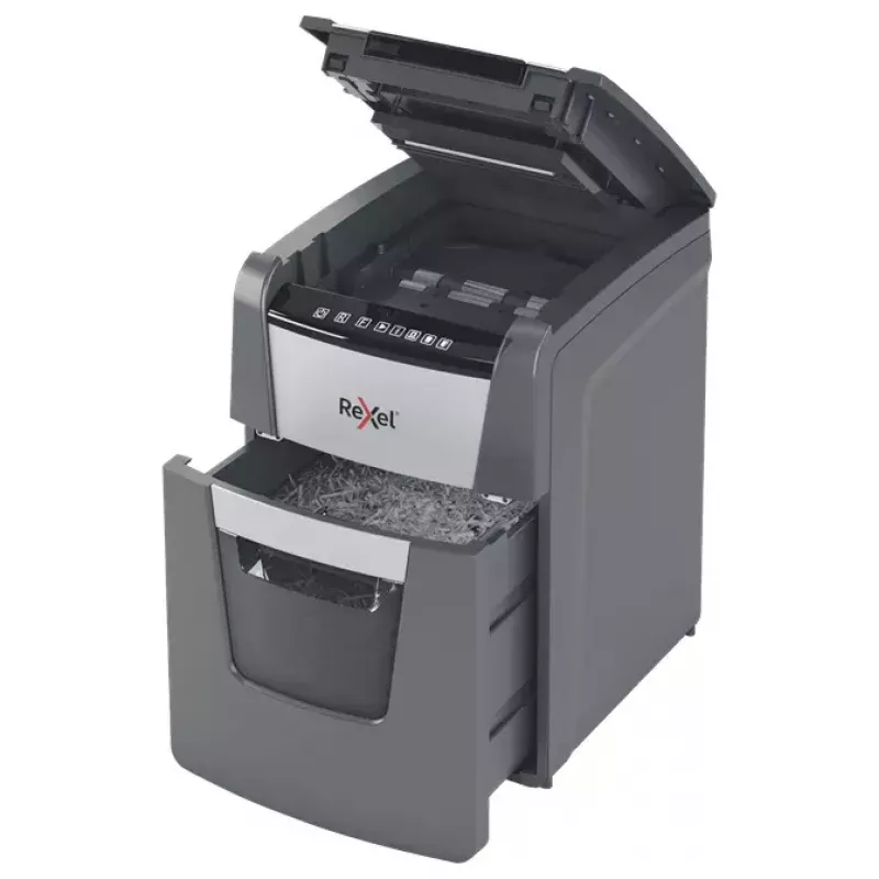 Rexel AutoFeed+ 90X Aktenvernichter Kreuzschnitt 55 dB Schwarz, Grau