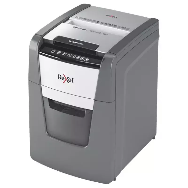 Rexel AutoFeed+ 90X Aktenvernichter Kreuzschnitt 55 dB Schwarz, Grau