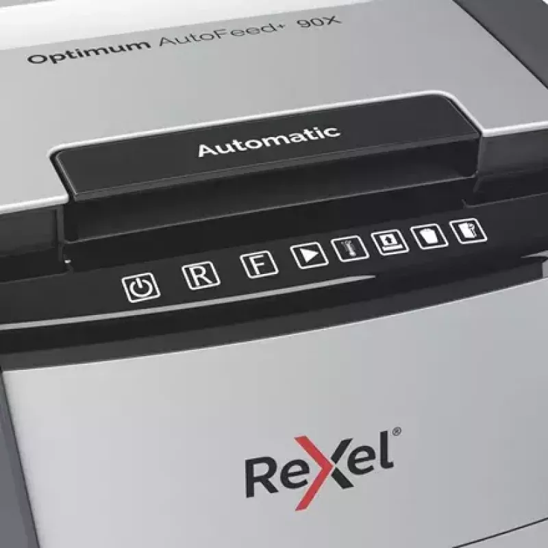 Rexel AutoFeed+ 90X Aktenvernichter Kreuzschnitt 55 dB Schwarz, Grau