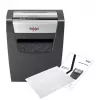 Papiervernichter REXEL Momentum X410 — Partikelschnitt P-4, 4 x 28 mm, 10-Blatt-Kapazität, 23-Liter-Auffangkorb, Staustopp