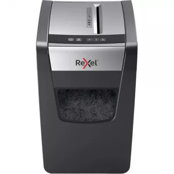 Aktenvernichter REXEL Momentum X312-SL – Partikelschnitt 5 x 42 mm, Kapazität 12 Blatt, 23-L-Auffangkorb, Tastensteuerung